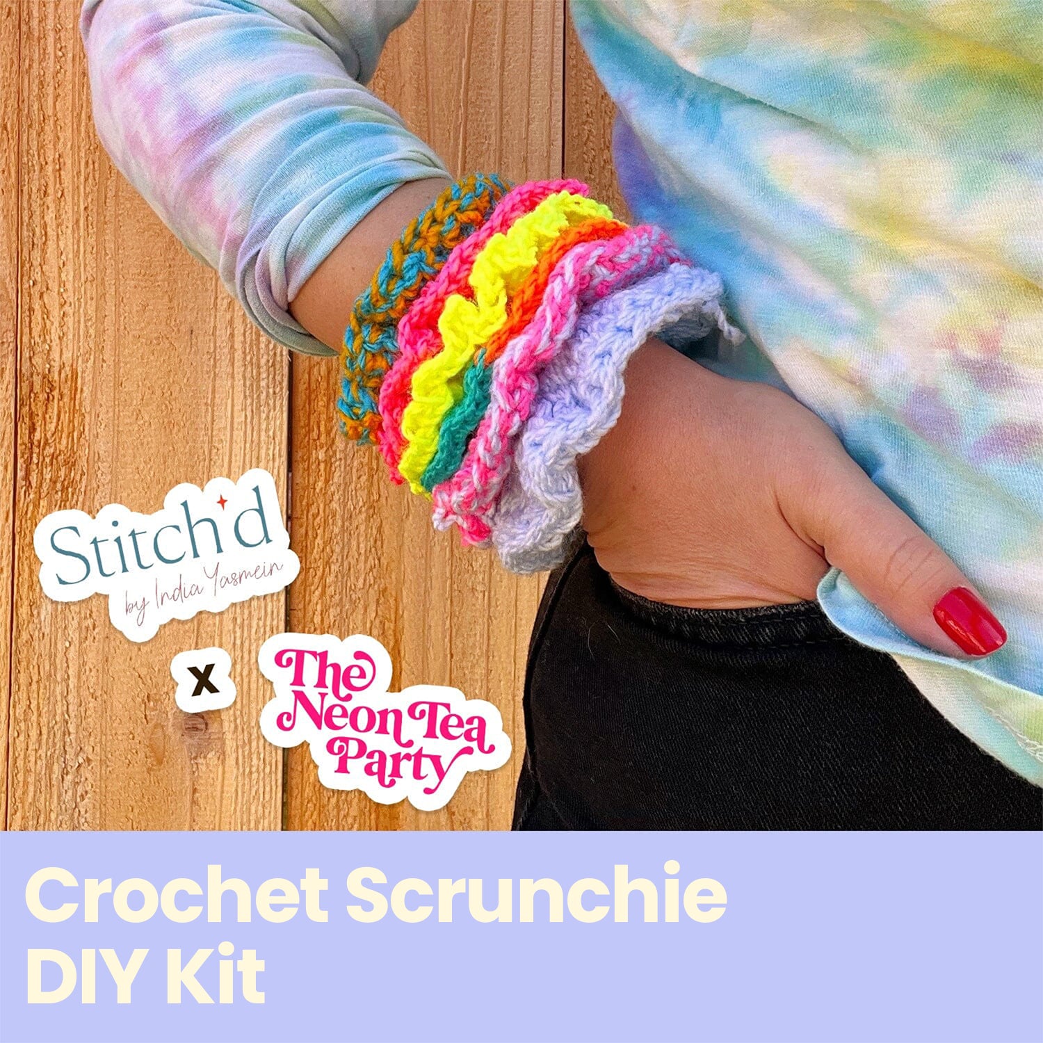 Crochet Scrunchie DIY Kit – The Neon Tea Party