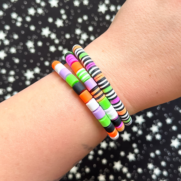 Polymer Clay Barrel Bead Bundle - Halloween