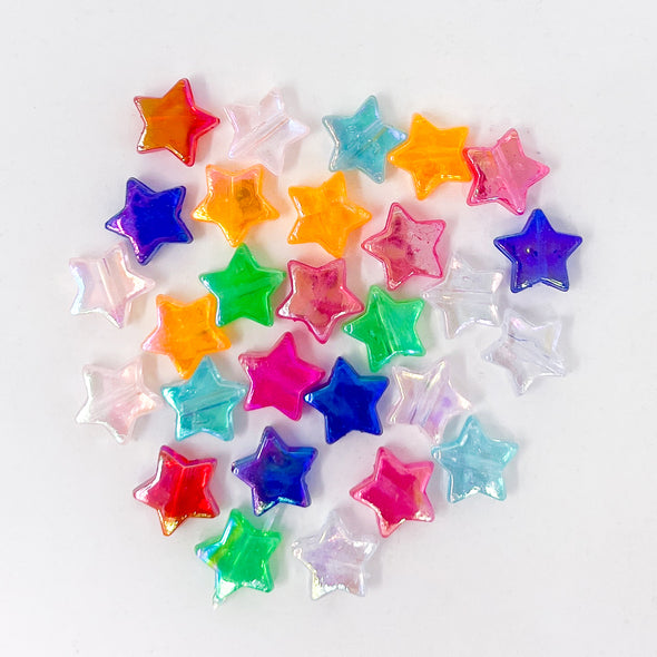 Iridescent Star Beads