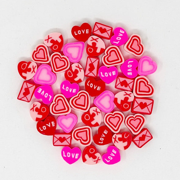 Polymer Clay Love Letter Bead Mix