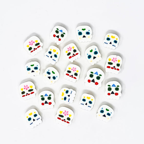 Polymer Clay Sugar Skull Beads
