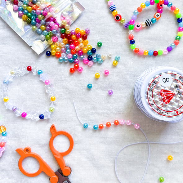 Mixed Color Faux Pearl Beads, 6mm