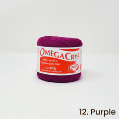 Omegacryl Yarn Omega 12. Purple