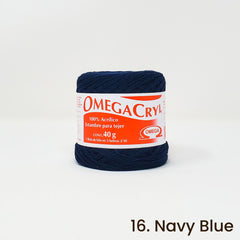 Omegacryl Yarn Omega 16. Navy Blue