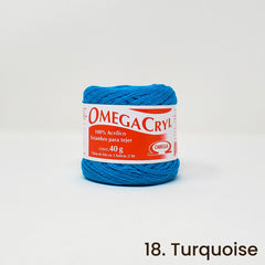 Omegacryl Yarn Omega 18. Turquoise