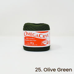 Omegacryl Yarn Omega 25. Olive Green