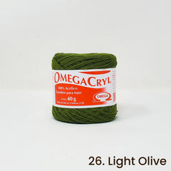 Omegacryl Yarn Omega 26. Light Olive Green