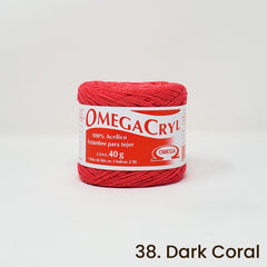 Omegacryl Yarn Omega 38. Dark Coral 