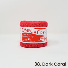 Omegacryl Yarn Omega 38. Dark Coral