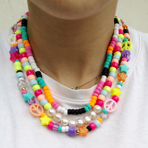 Pastel Peace Sign Beads Beads The Neon Tea Party