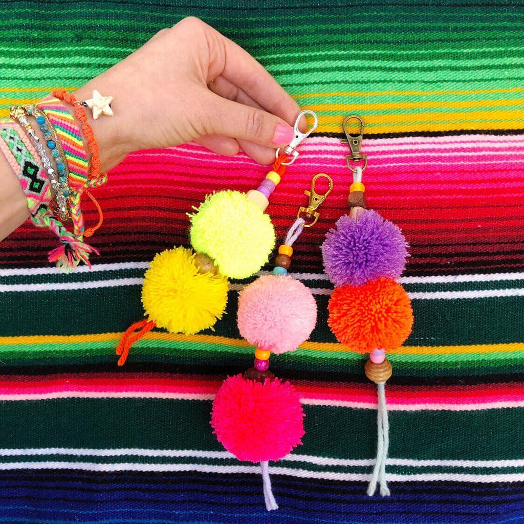 Beaded Pom Pom Charms The Neon Tea Party 03
