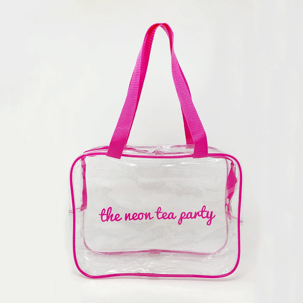 TNTP Vinyl Craft Pouch, Large The Neon Tea Party