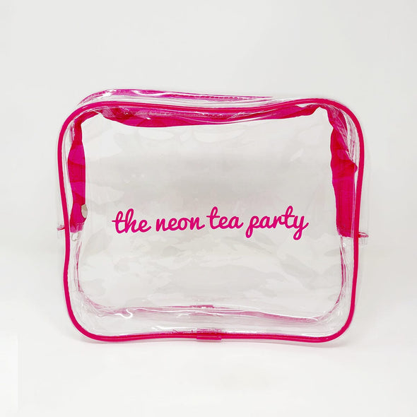 TNTP Vinyl Craft Pouch, Medium The Neon Tea Party
