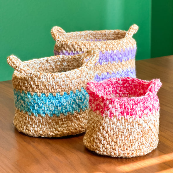 Crochet Baskets - Crochet Pattern & Yarn Bundles