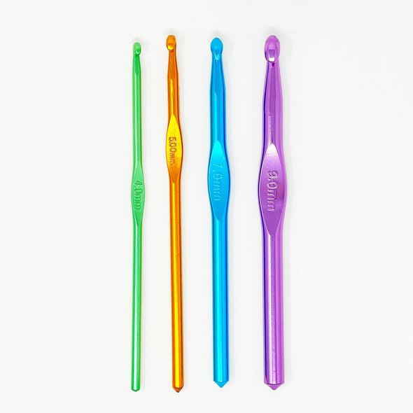 Crochet Hook Set (4, 5, 7, 9mm) The Neon Tea Party