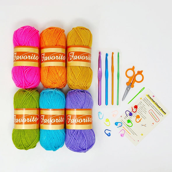 Crochet Kit - Deluxe The Neon Tea Party Vintage