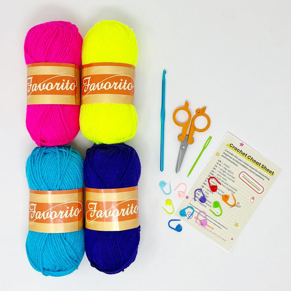 Crochet Kit - Starter The Neon Tea Party Neon