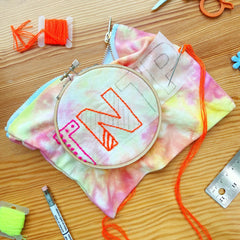 Dyeable Blank Zippered Pouch The Neon Tea Party 