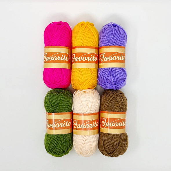 Favorito Yarn Bundle - CommuniTEA Faves The Neon Tea Party 