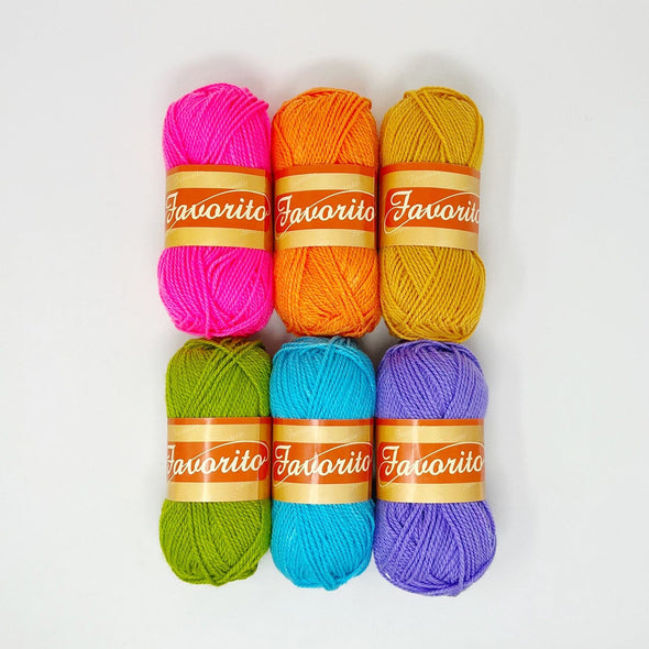 Favorito Yarn Bundle - Vintage Vibes The Neon Tea Party 