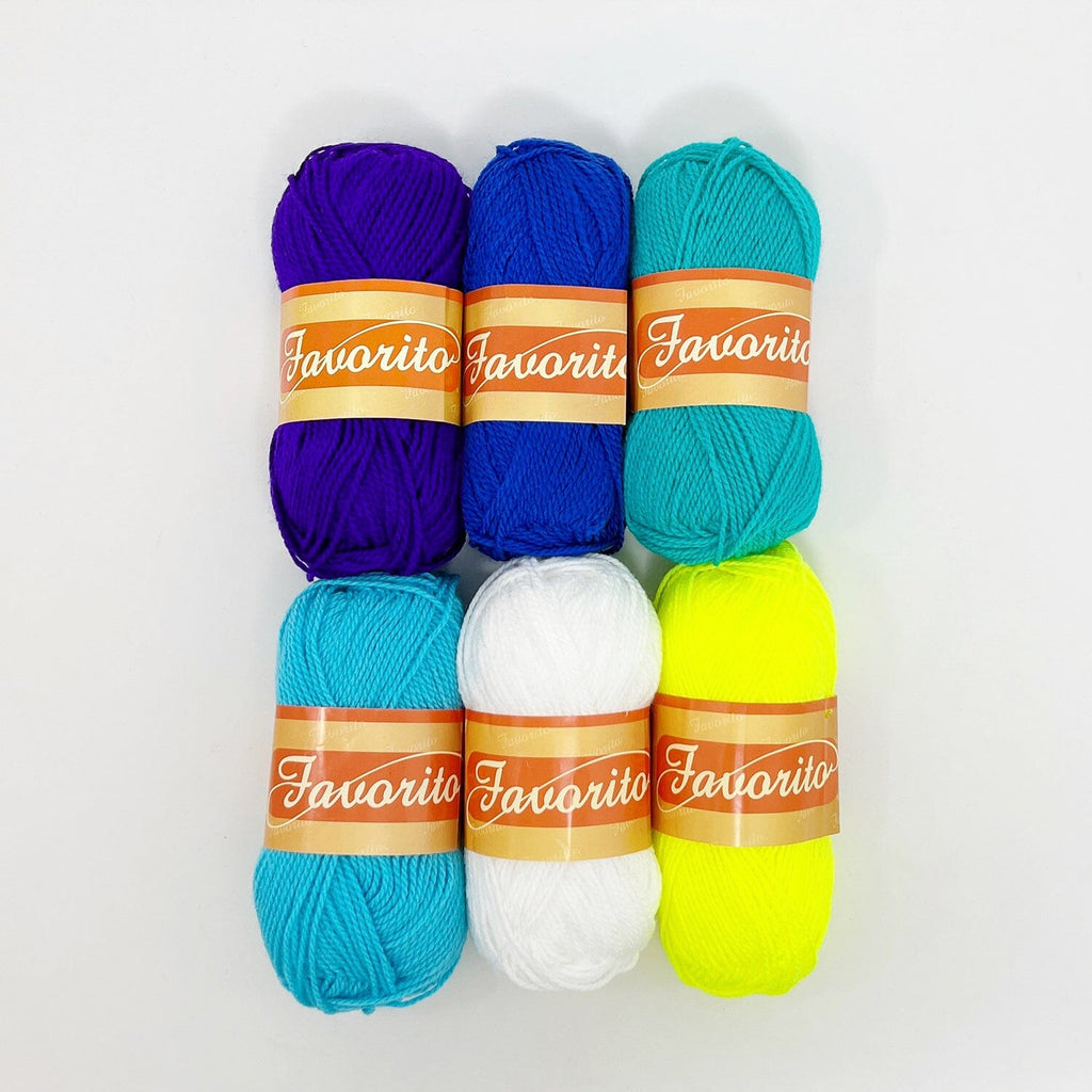 Favorito Yarn Bundle - Neon Hanukkah Yarn The Neon Tea Party