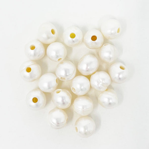 Freshwater Pearl Beads - Large Rounded Beads The Neon Tea Party