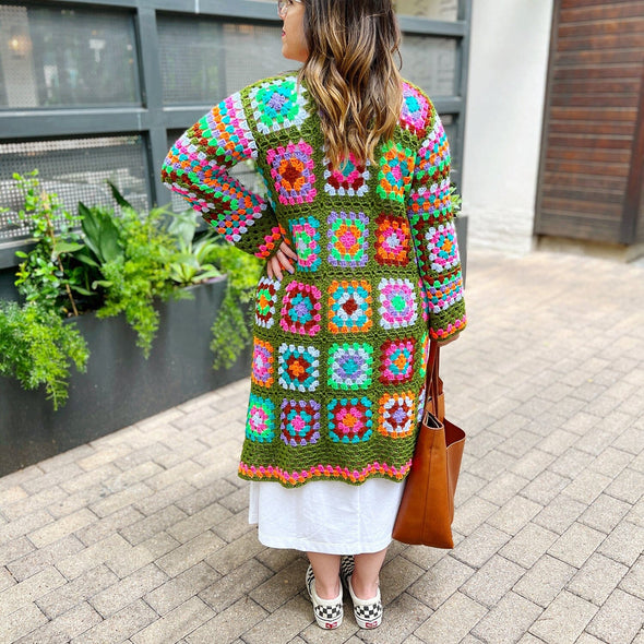 Granny Square Cardigan - Pattern & Yarn Bundles Needlecraft Patterns The Neon Tea Party 