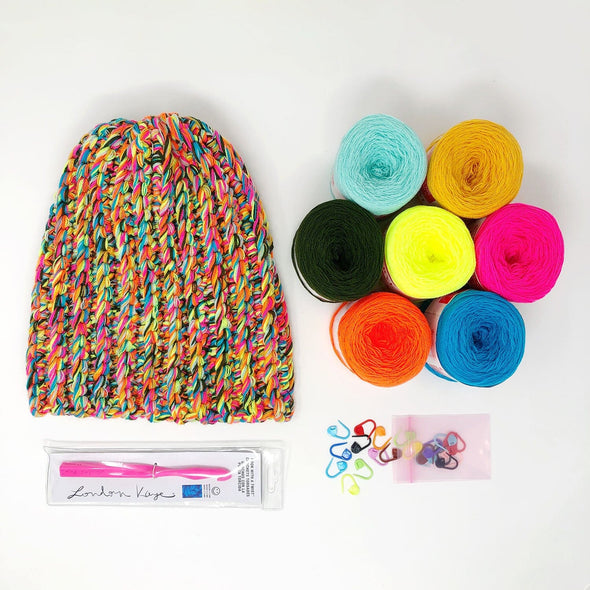 High Line Crochet Beanie Bundle Bundle The Neon Tea Party 