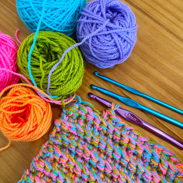 Crochet Hook Set (4, 5, 7, 9mm) The Neon Tea Party