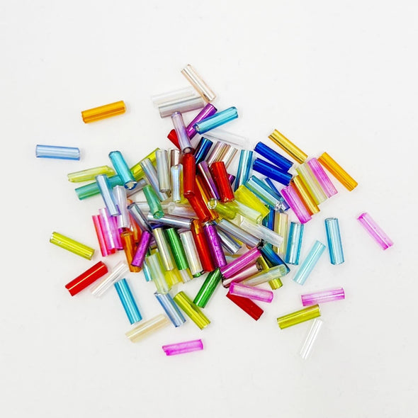Iridescent Bugle Beads Beads The Neon Tea Party