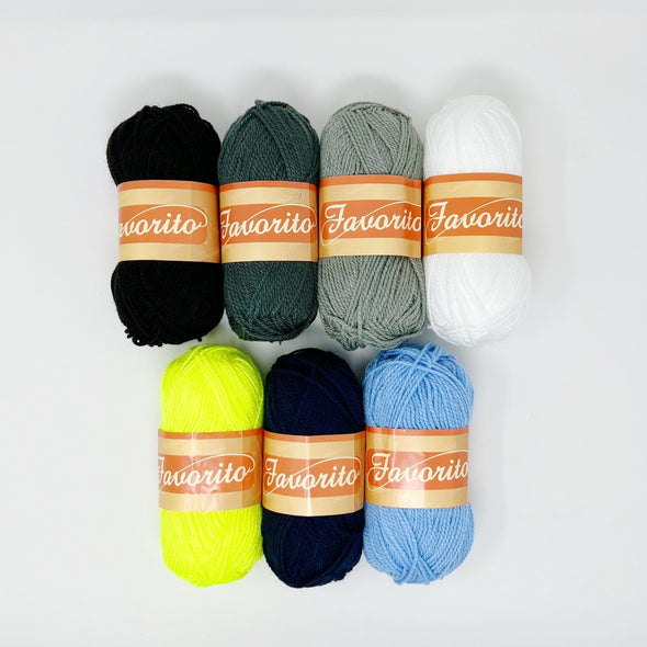 Favorito Yarn Bundle - Neon Neutrals The Neon Tea Party 