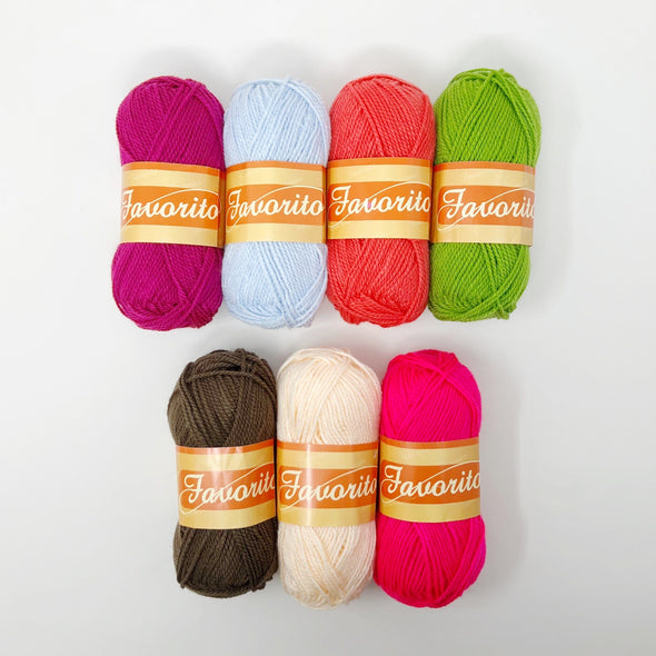 Favorito Yarn Bundle - Punch Buggie The Neon Tea Party 