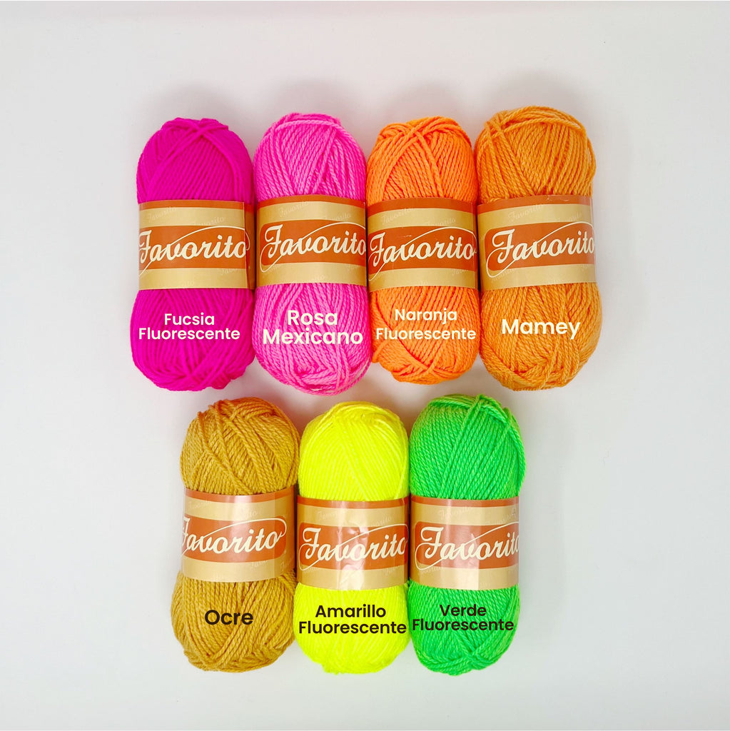 Favorito Yarn Bundle - Peace Love Neon The Neon Tea Party