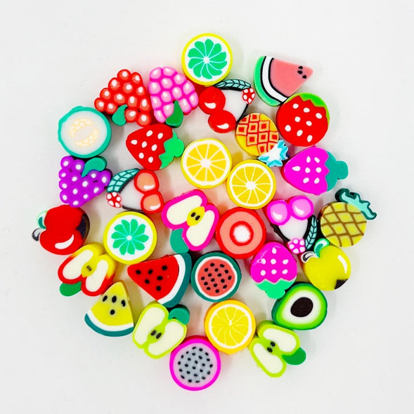 Polymer Clay Fruit Bead Mix Beads The Neon Tea Party