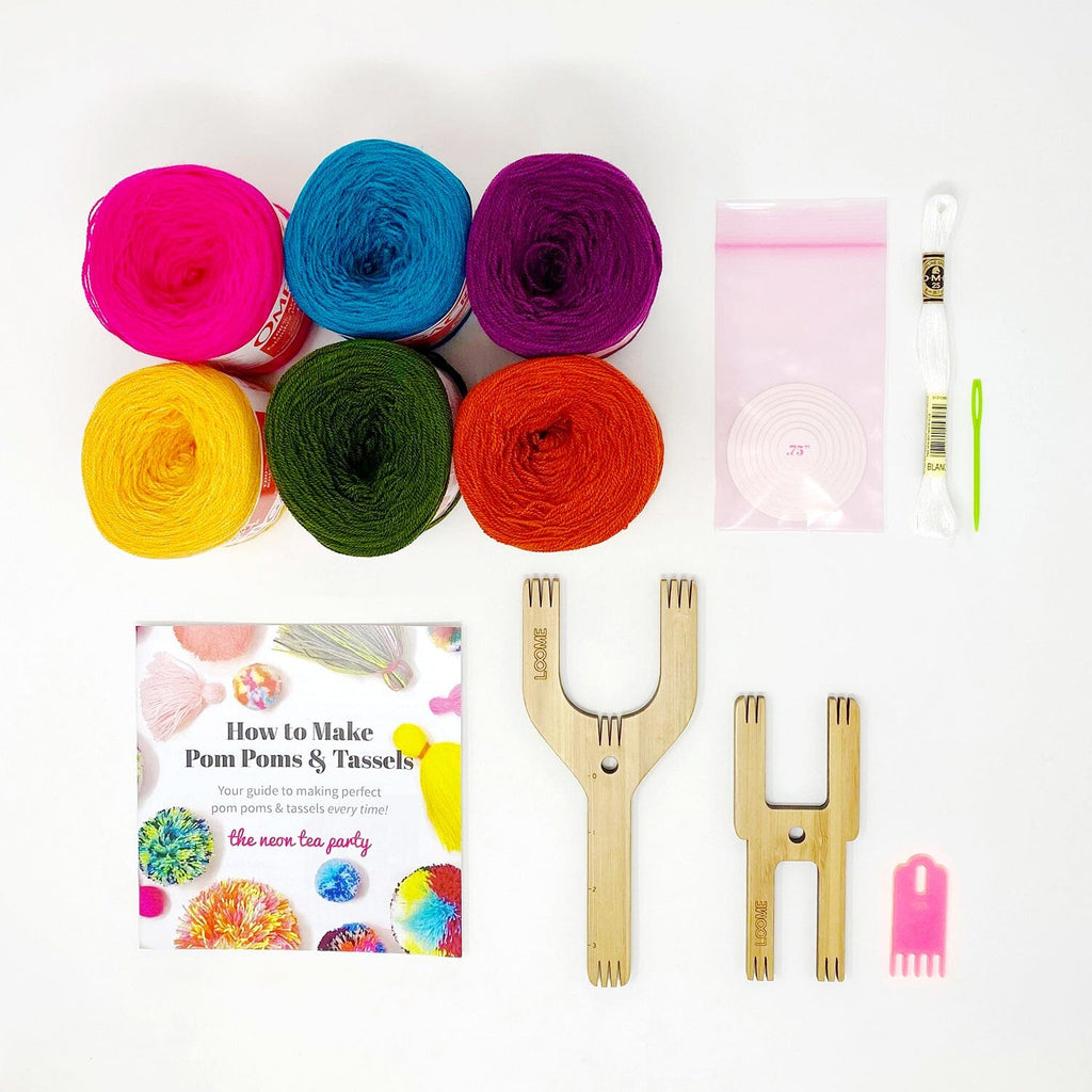 Pom Pom & Tassel Kit - Deluxe The Neon Tea Party Jewel