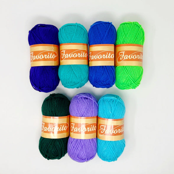 Favorito Yarn Bundle - Surf City The Neon Tea Party 