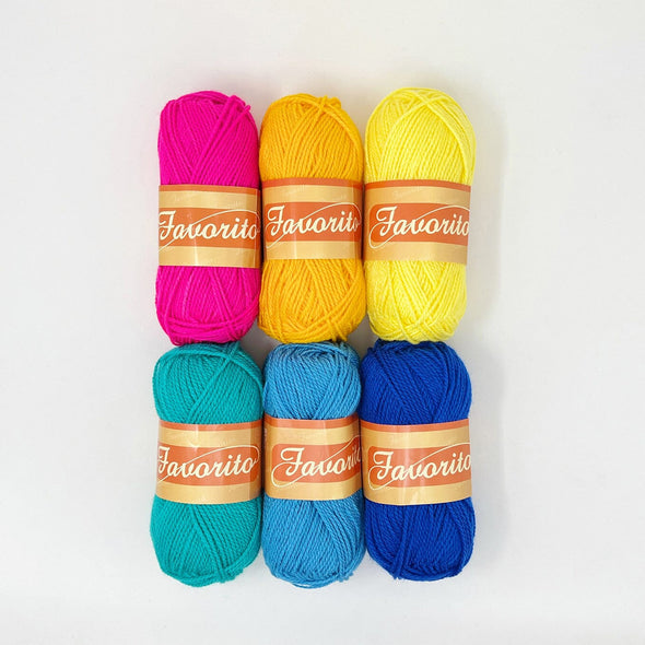 Favorito Yarn Bundle - Santa Fe The Neon Tea Party 