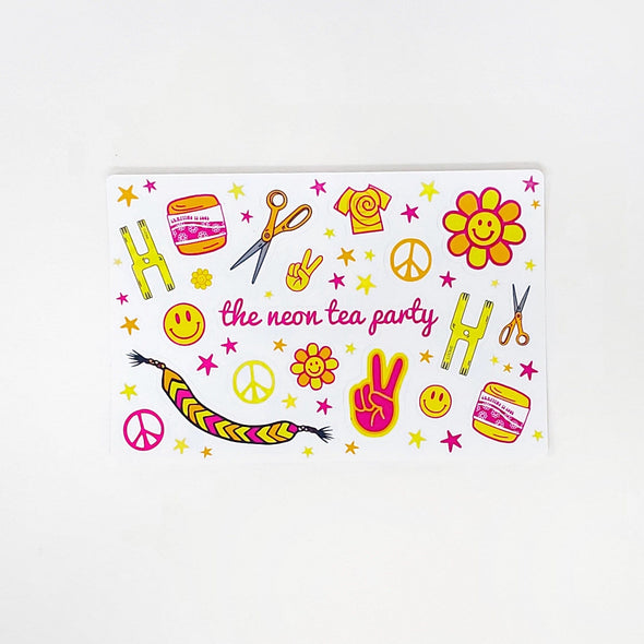TNTP Craft Sticker Sheet Decorative Stickers The Neon Tea Party