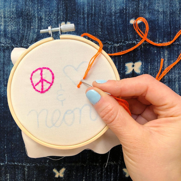 Embroidery Kit The Neon Tea Party
