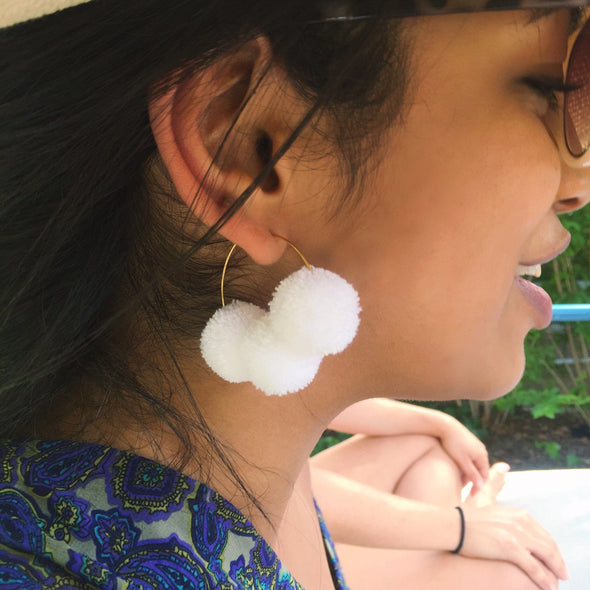 Hoop Earrings, 1 3/8" The Neon Tea Party