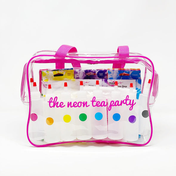 TNTP Vinyl Craft Pouch, Large The Neon Tea Party 