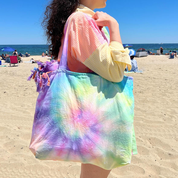 Dyeable Zippered Tote Bag Dyeable The Neon Tea Party