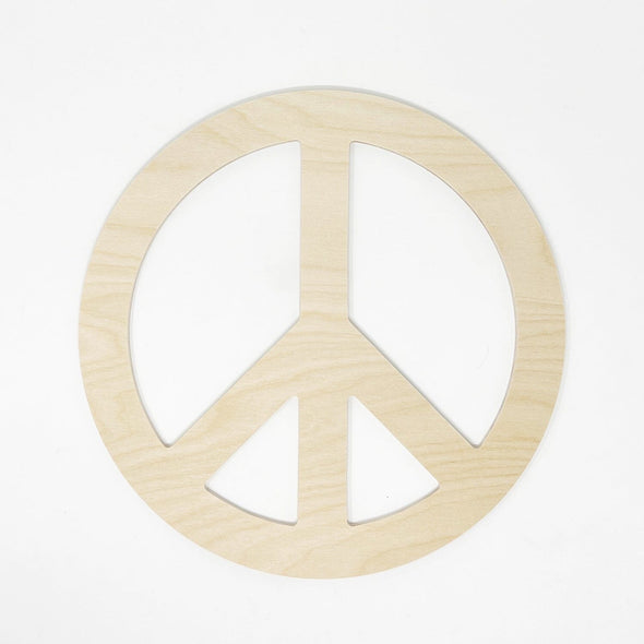 Wooden Peace Sign The Neon Tea Party