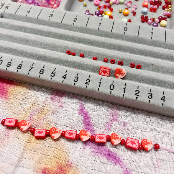 Polymer Clay Love Letter Bead Mix