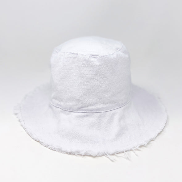 Dyeable Fringe Bucket Hat