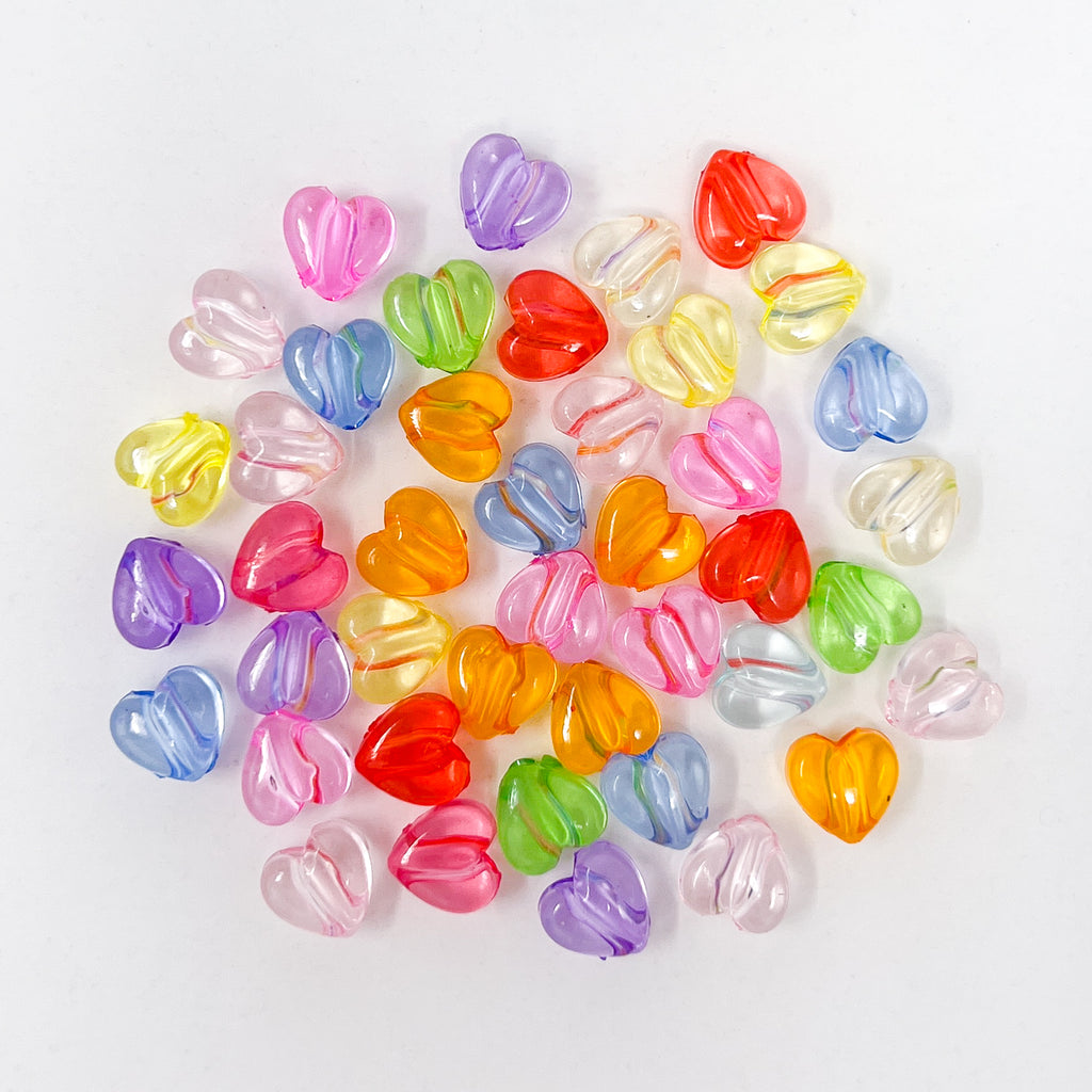 Heart Beads - Plastic
