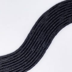 Polymer Clay Heishi Disc Beads, 6mm - Black