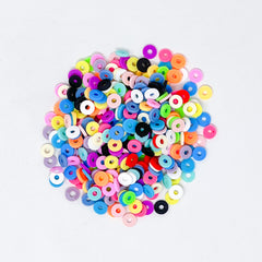 Polymer Clay Heishi Disc Beads, 6mm - Mixed Colors