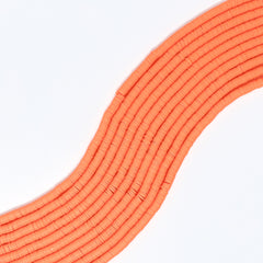 Polymer Clay Heishi Disc Beads, 6mm - Orange