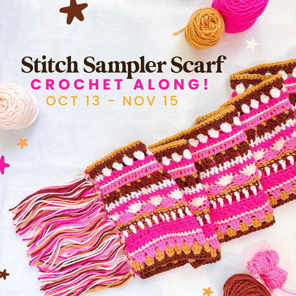 Fall '23 Crochet-Along: Stitch Sampler Scarf!